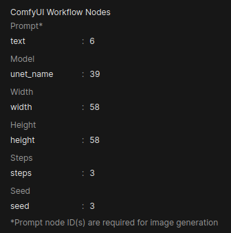 Screenshot of the ComfyUI Workflow Nodes section in OPL 数据空间, showing the mapping fields.