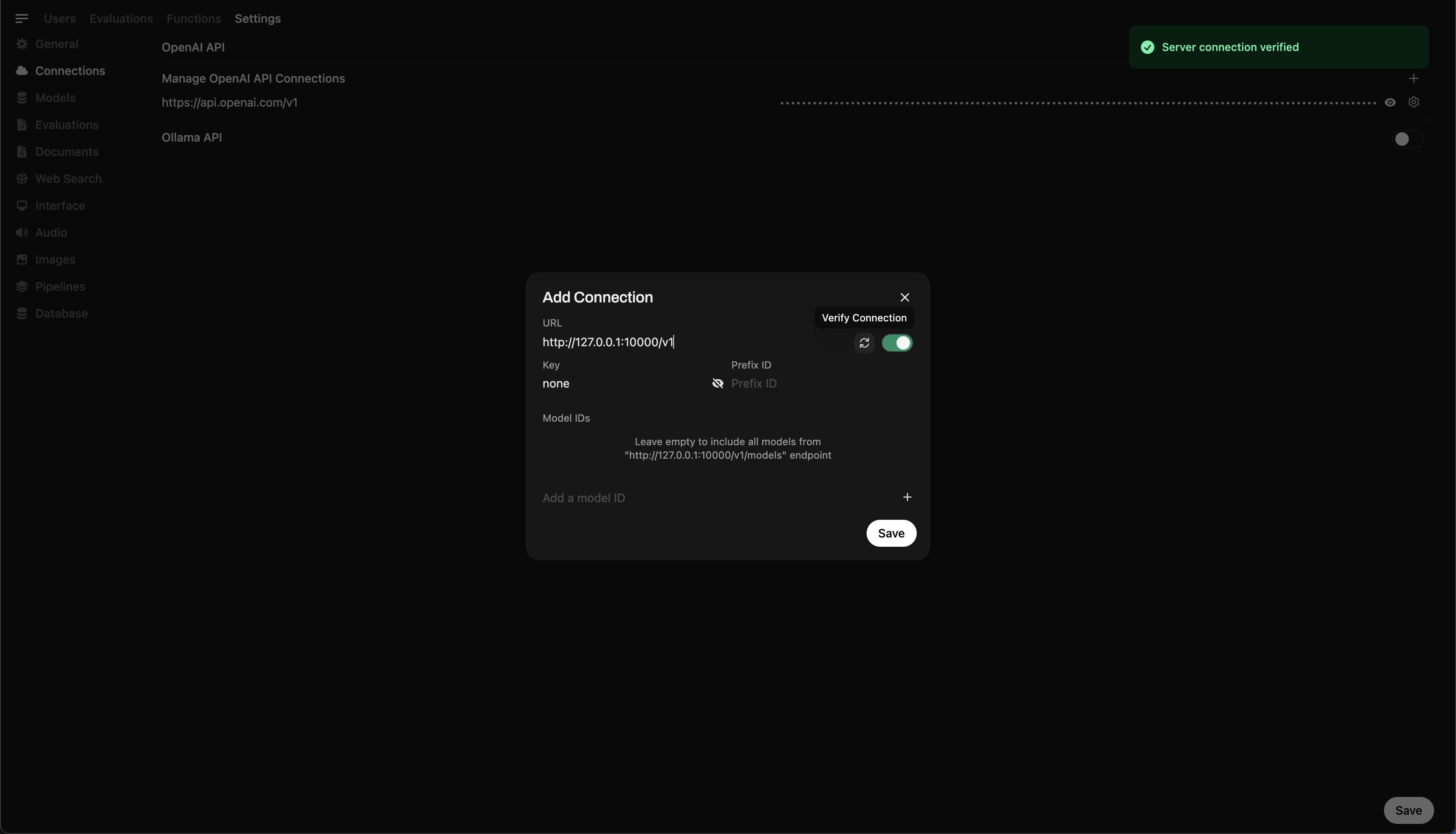 Llama.cpp Connection in OPL 数据空间